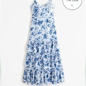 Abercrombie & fitch floral maxi ruffle dress
